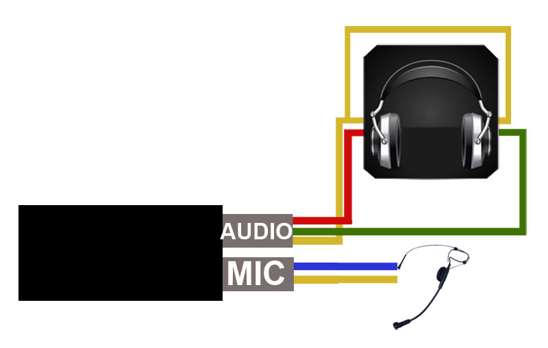 microfono auricular cables esquema